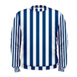 Vertical Stripes - White and Dark Cerulean Men s Sweatshirt