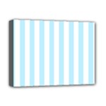 Vertical Stripes - White and Light Blue Deluxe Canvas 16  x 12  (Stretched)