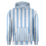 Vertical Stripes - White and Baby Blue Men s Pullover Hoodie