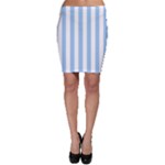 Vertical Stripes - White and Baby Blue Bodycon Skirt