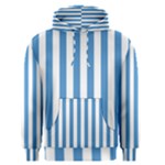 Vertical Stripes - White and Steel Blue Men s Pullover Hoodie