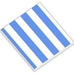 Vertical Stripes - White and Cornflower Blue Small Memo Pads