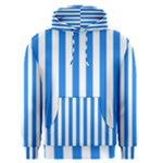 Vertical Stripes - White and Dodger Blue Men s Pullover Hoodie