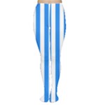 Vertical Stripes - White and Dodger Blue Women s Tights