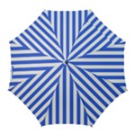 Vertical Stripes - White and Royal Blue Golf Umbrella