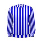 Vertical Stripes - White and Blue Women s Sweatshirt