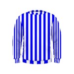 Vertical Stripes - White and Blue Kid s Sweatshirt