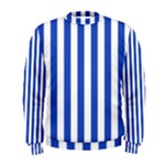 Vertical Stripes - White and Cerulean Blue Men s Sweatshirt