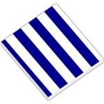 Vertical Stripes - White and Dark Blue Small Memo Pads