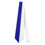 Vertical Stripes - White and Dark Blue Necktie (One Side)