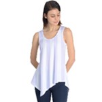 Vertical Stripes - White and Pastel Violet Sleeveless Tunic