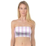 Vertical Stripes - White and Thistle Violet Bandeau Top