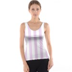 Vertical Stripes - White and Thistle Violet Tank Top