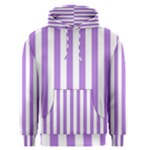 Vertical Stripes - White and Lavender Violet Men s Pullover Hoodie