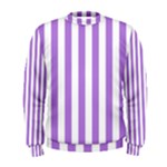 Vertical Stripes - White and Lavender Violet Men s Sweatshirt