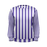 Vertical Stripes - White and Ube Violet Women s Sweatshirt