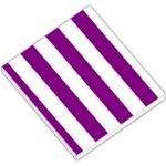 Vertical Stripes - White and Purple Violet Small Memo Pads