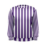 Vertical Stripes - White and Dark Lavender Violet Women s Sweatshirt