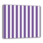 Vertical Stripes - White and Dark Lavender Violet Canvas 24  x 20  (Stretched)