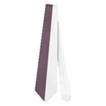 Vertical Stripes - White and Eggplant Violet Necktie (One Side)