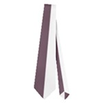 Vertical Stripes - White and Eggplant Violet Necktie (Two Side)