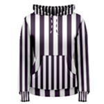 Vertical Stripes - White and Dark Purple Women s Pullover Hoodie