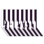 Vertical Stripes - White and Dark Purple #1 MOM 3D Greeting Cards (8x4)