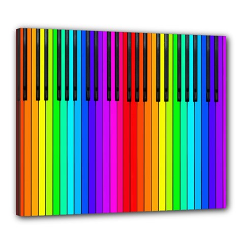 Rainbow Piano Keyboard  Canvas 24  x 20  (Stretched) from ArtsNow.com