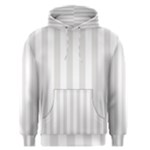 Vertical Stripes - White and Platinum Gray Men s Pullover Hoodie