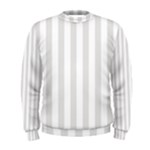 Vertical Stripes - White and Platinum Gray Men s Sweatshirt