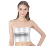 Vertical Stripes - White and Platinum Gray Tube Top