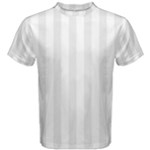 Vertical Stripes - White and Pale Gray Men s Cotton Tee