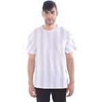 Vertical Stripes - White and Pale Gray Men s Sport Mesh Tee