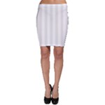 Vertical Stripes - White and Pale Gray Bodycon Skirt