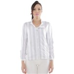 Vertical Stripes - White and Pale Gray Wind Breaker (Women)