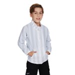 Vertical Stripes - White and Pale Gray Wind Breaker (Kids)