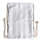 Vertical Stripes - White and Pale Gray Drawstring Bag (Large)