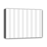 Vertical Stripes - White and Pale Gray Deluxe Canvas 16  x 12  (Stretched)