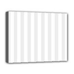 Vertical Stripes - White and Pale Gray Deluxe Canvas 20  x 16  (Stretched)