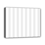 Vertical Stripes - White and Pale Gray Canvas 10  x 8  (Stretched)