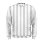 Vertical Stripes - White and Gainsboro Gray Men s Sweatshirt