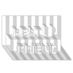 Vertical Stripes - White and Light Gray Best Friends 3D Greeting Card (8x4)