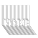 Vertical Stripes - White and Light Gray HOPE 3D Greeting Card (7x5)