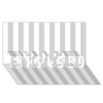 Vertical Stripes - White and Light Gray ENGAGED 3D Greeting Card (8x4)