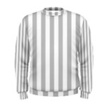 Vertical Stripes - White and Silver Gray Men s Sweatshirt