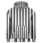 Vertical Stripes - White and Dark Gray Men s Zipper Hoodie