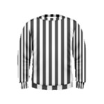 Vertical Stripes - White and Dark Gray Kid s Sweatshirt