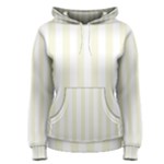 Vertical Stripes - White and Beige Women s Pullover Hoodie