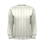 Vertical Stripes - White and Beige Women s Sweatshirt