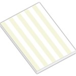 Vertical Stripes - White and Beige Large Memo Pads